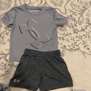 Under Armour shirt and shorts set. Size 18M